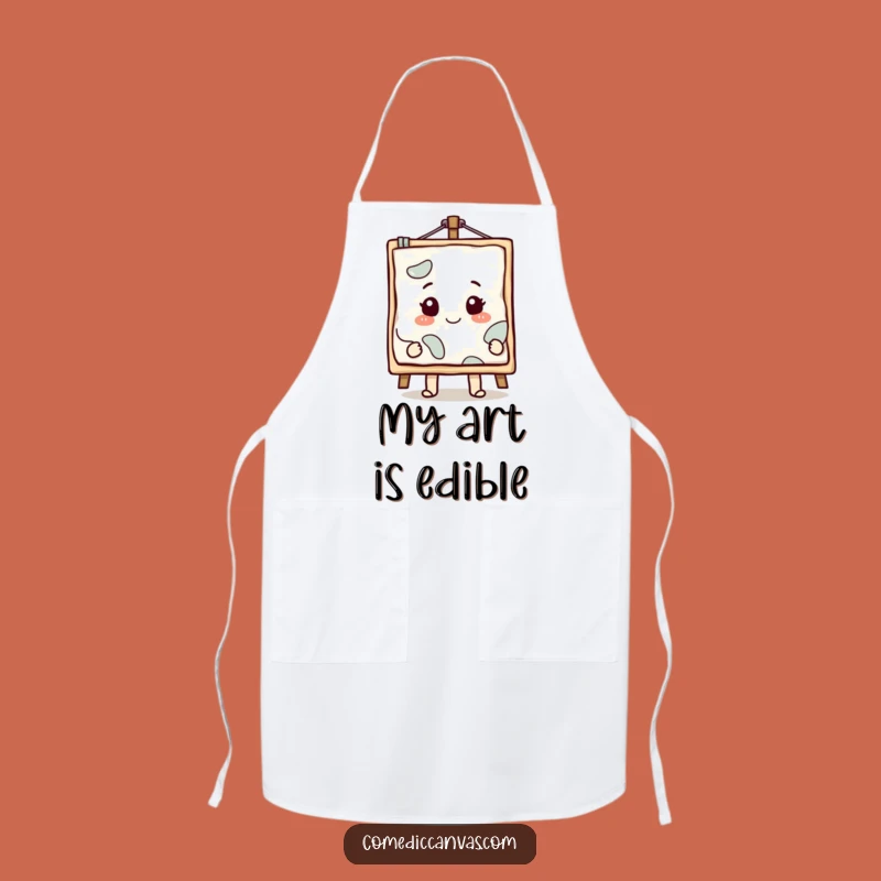 Funny Masterpiece Canvas Apron - Smiling Character Kitchen Wear