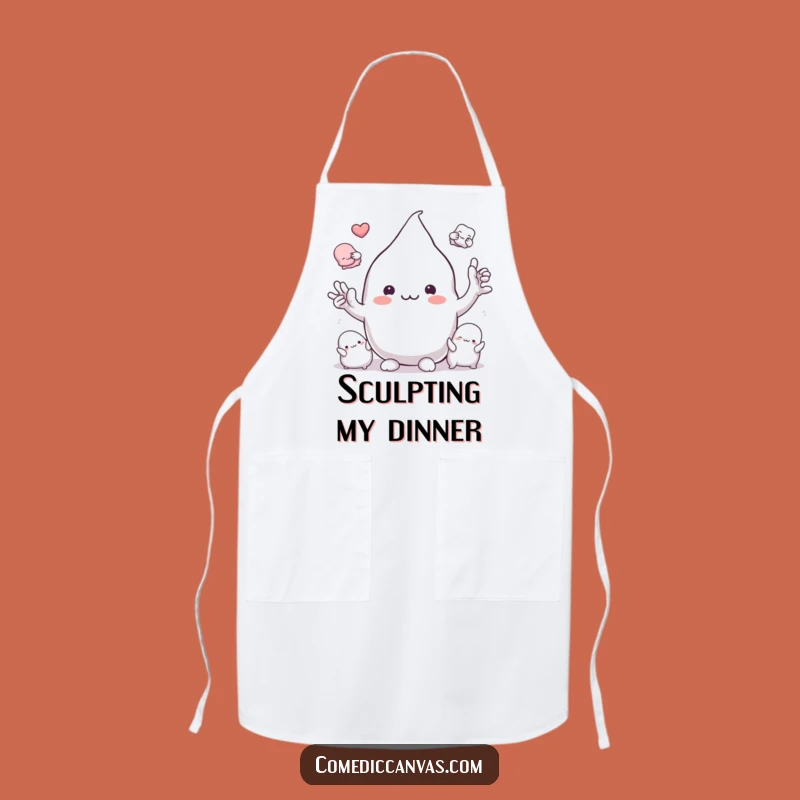 Funny Playful Clay Blob Apron - Art Studio Gag Gift for Messy Fun