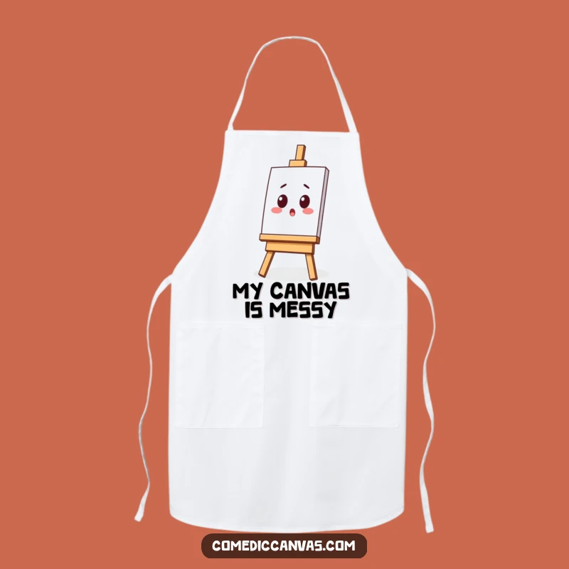 Funny Surprised Easel Apron - Hilarious Artist Gift