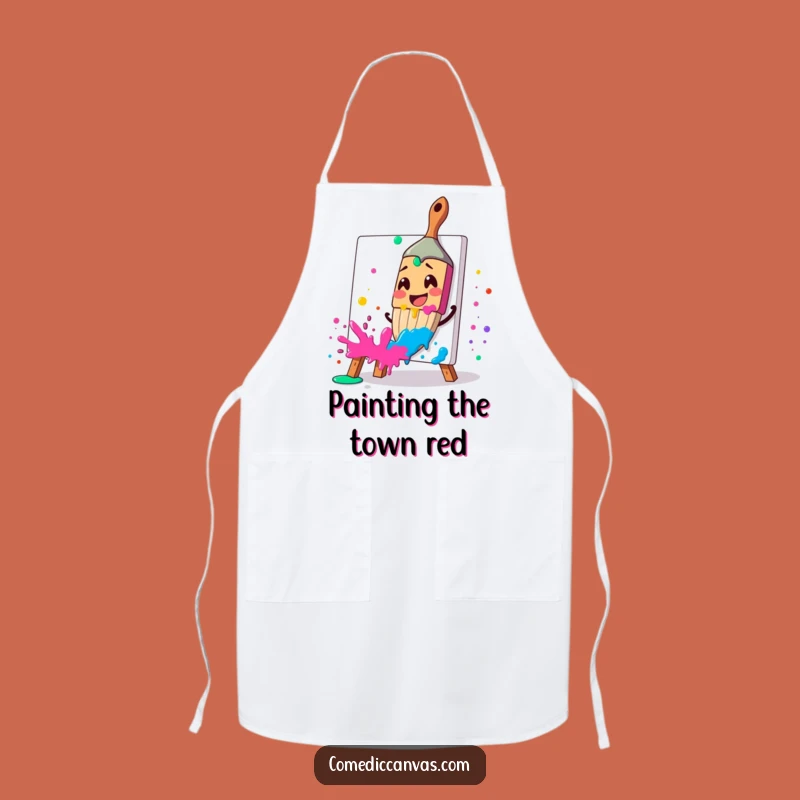 Funny Paintbrush Apron: Vibrant Protection for Messy Artists