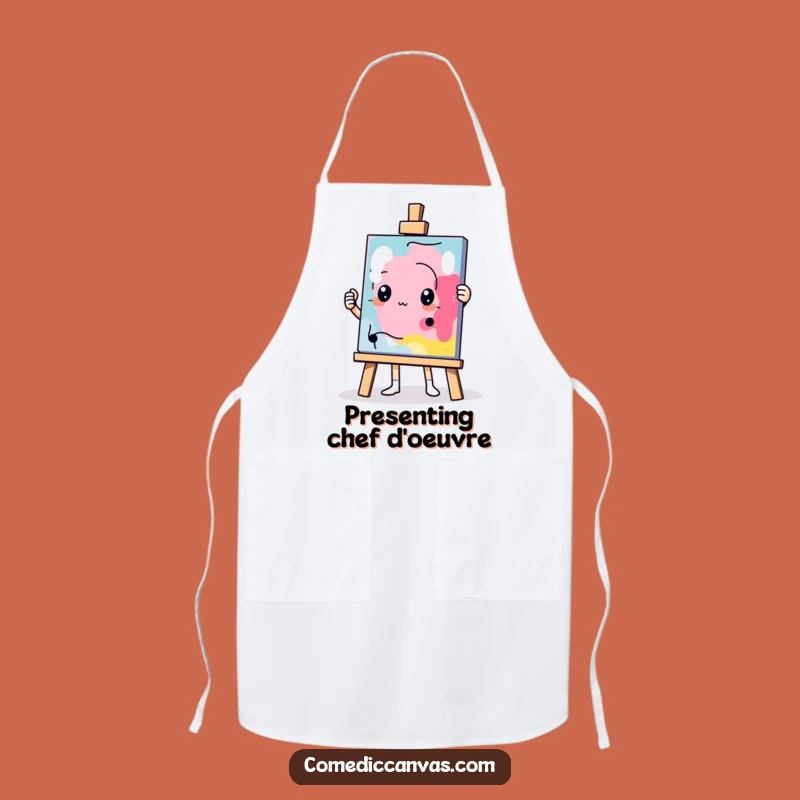 Funny Determined Easel Masterpiece Apron - Art Studio Gag Gift for Creators