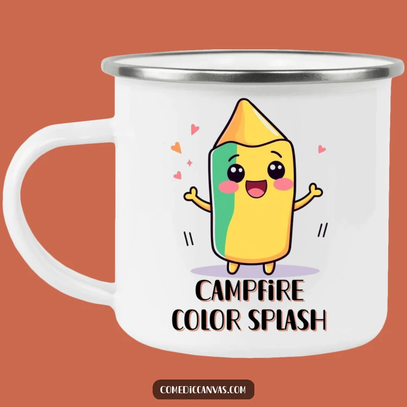 Funny Kawaii Crayon Camping Mug - Hilarious Art Gift