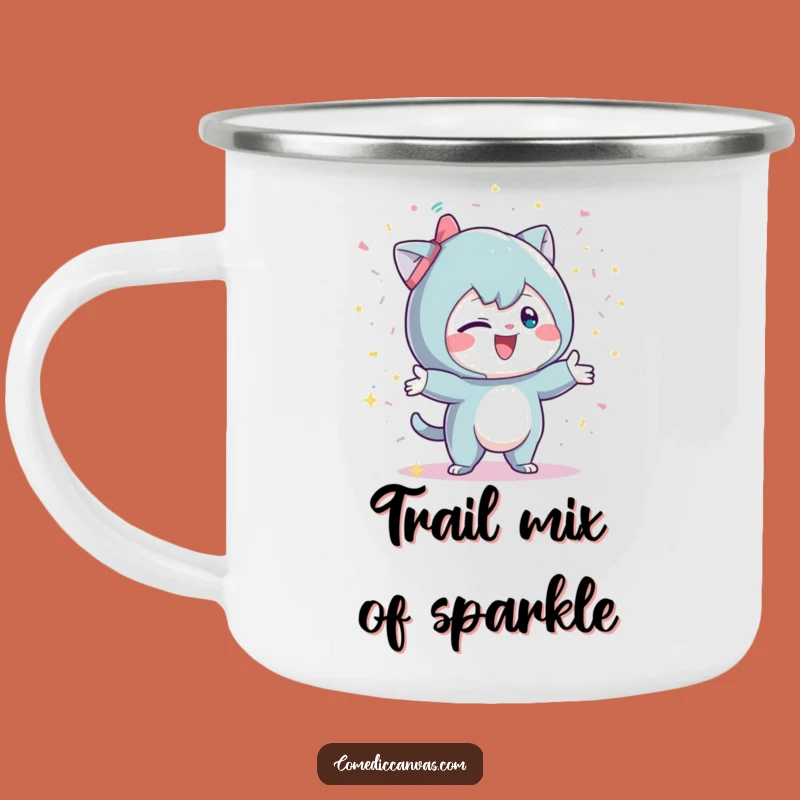 Funny Confetti Thrower Camping Mug: Party Under the Stars