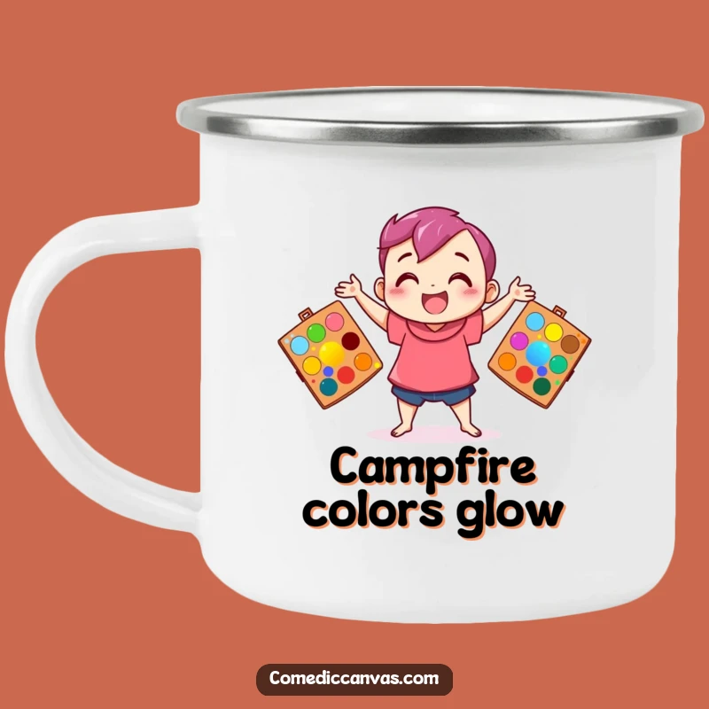 Funny Juggling Artist Camp Mug - Hilarious Outdoor Companion for Artists
