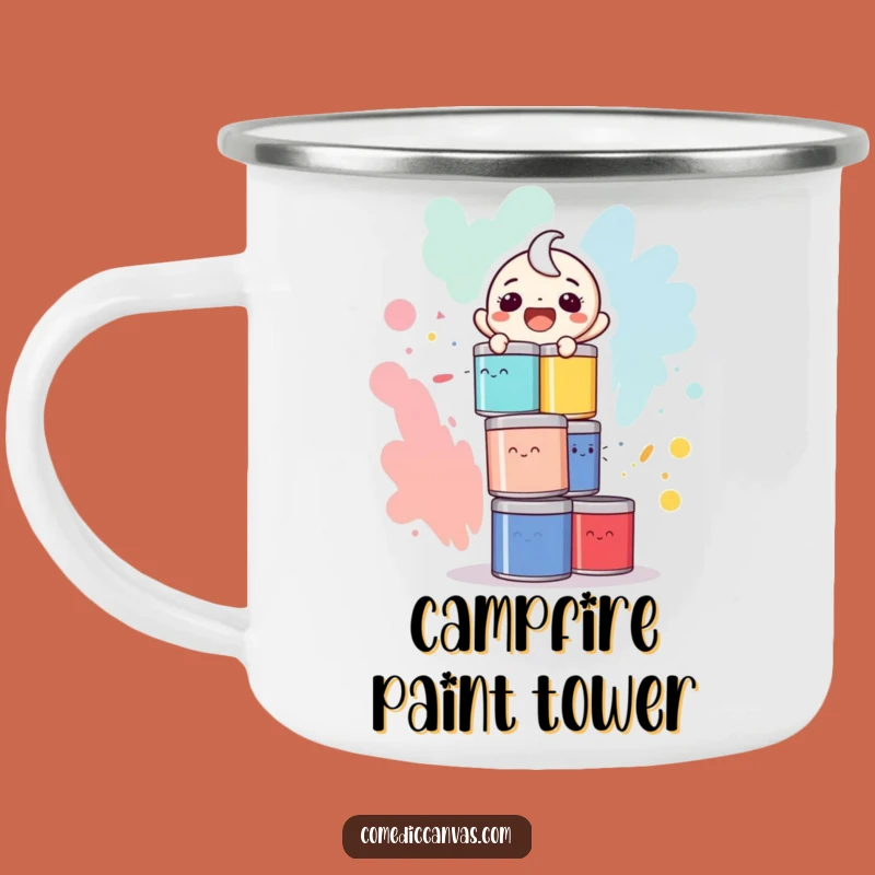 Funny Paint Can Balance Camping Mug: Outdoor Artistry, Hilarious Funny Gift