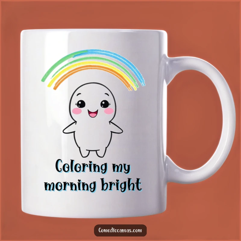 Funny Crayon Rainbow Mug - Cheerful Art Gift for Kids & Adults