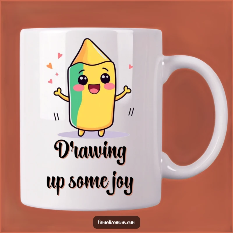 Funny Kawaii Crayon Drawing Mug - Hilarious Gift for Artists