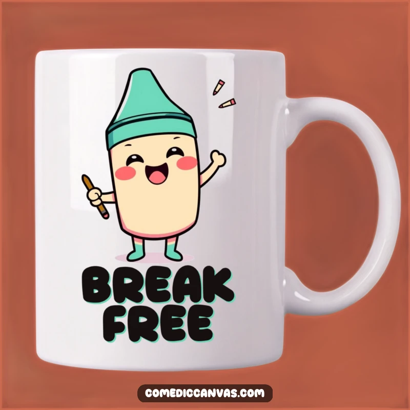 Funny Crayon Mug: Celebrate Breaking Rules with Joyful, Outside-the-Lines Art
