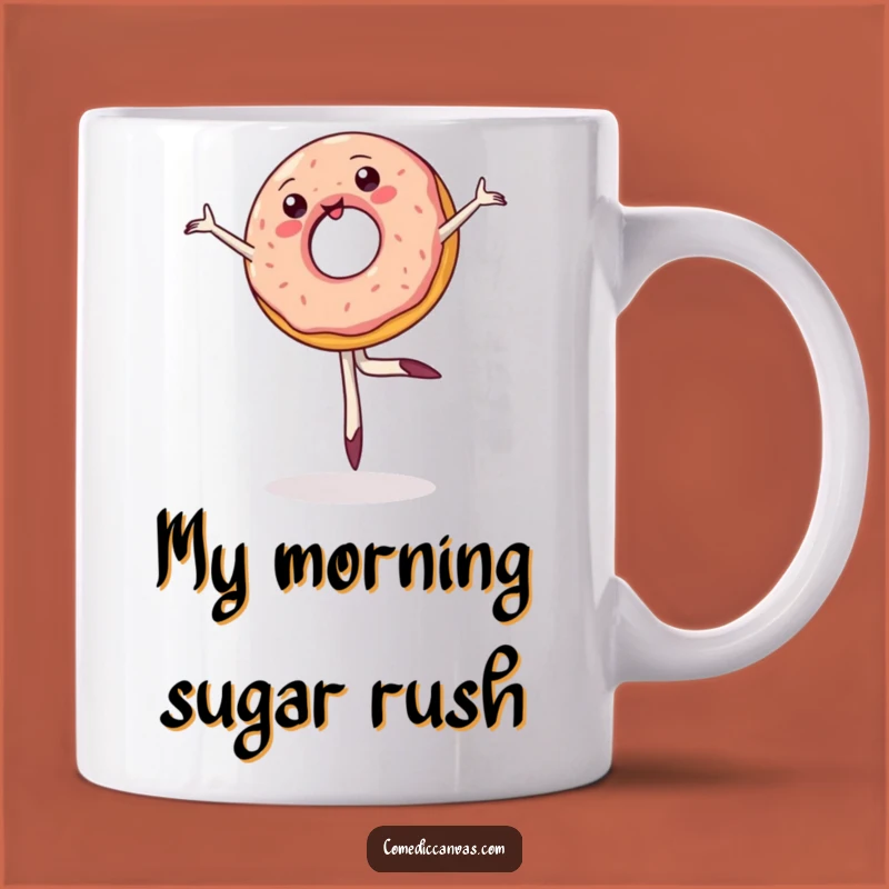 Funny Donut Ballet Mug: Hilarious Pastry Pirouette Gift for Dessert Lovers