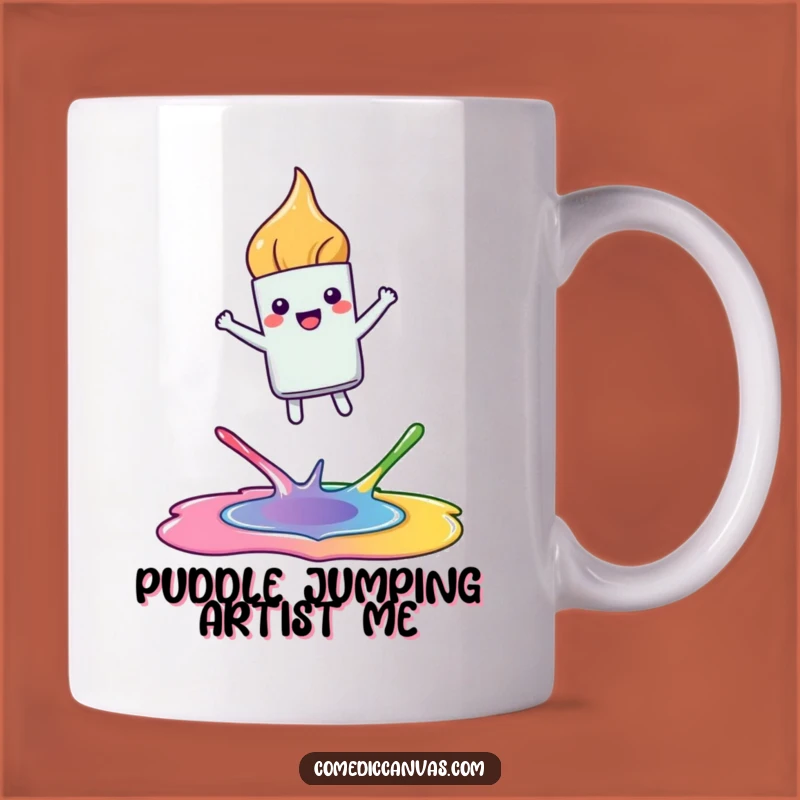Funny Joyful Paintbrush Mug - Hilarious Artist Gift