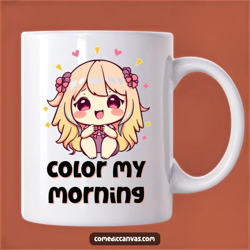 Funny Kawaii Palette Mug: Colorful Art Joy - Perfect Funny Gift for Artists!