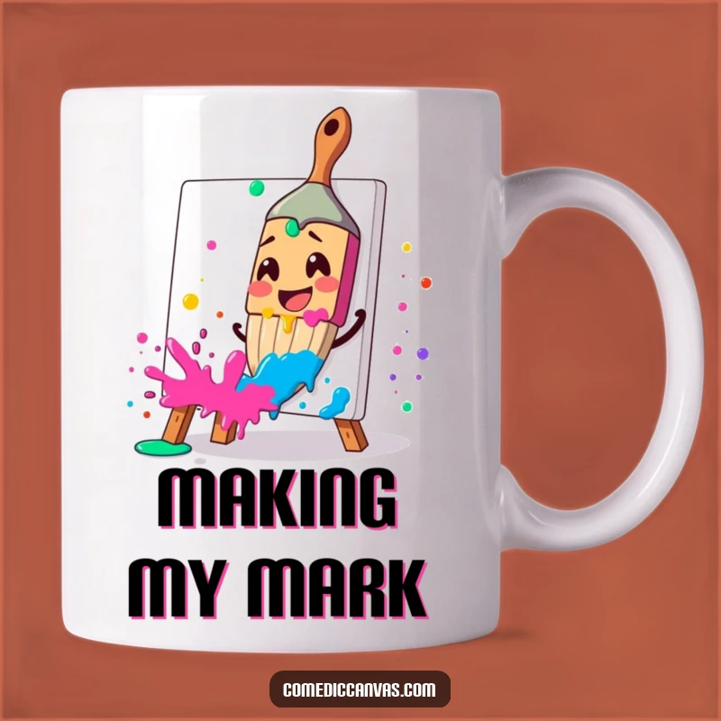 Funny Paintbrush Splatter Mug: Exciting Gift for Creative Artists