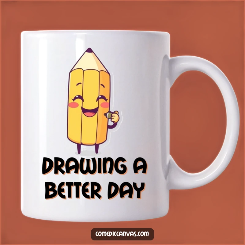 Funny Pencil Sketching Mug - Hilarious Artist's Doodle Gift Idea