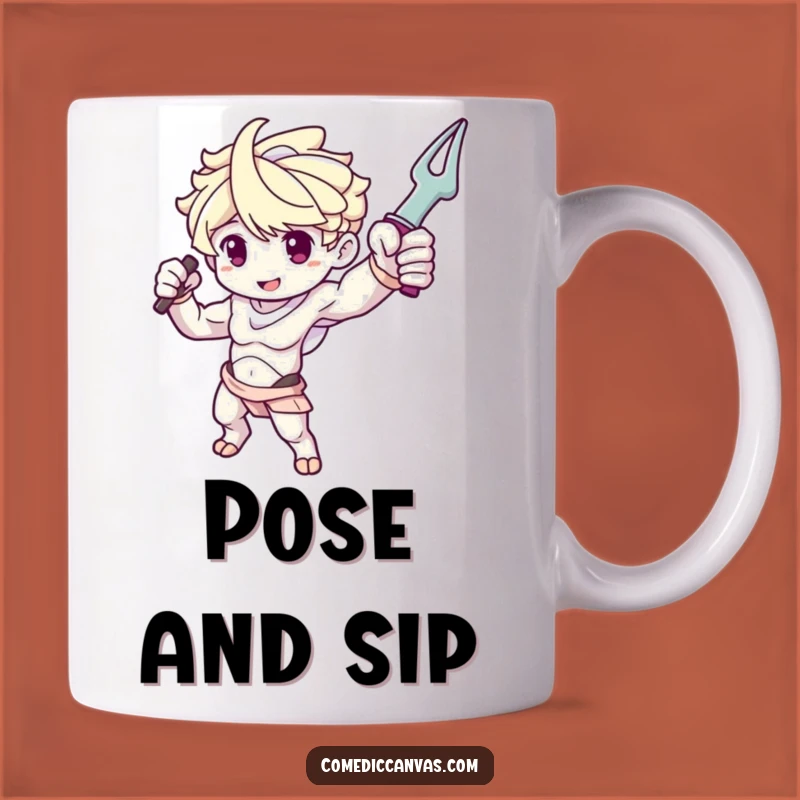 Funny Sculpture Arm Mug: Strike a Pose with Artistic Flair and Humorous Charm