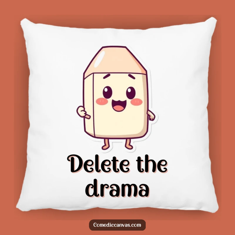 Funny Happy Eraser Surprise Pillow - Cozy Accent Gift