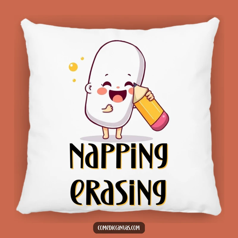Funny Art Eraser Pillow - Cozy Comfort with Playful Art Gift
