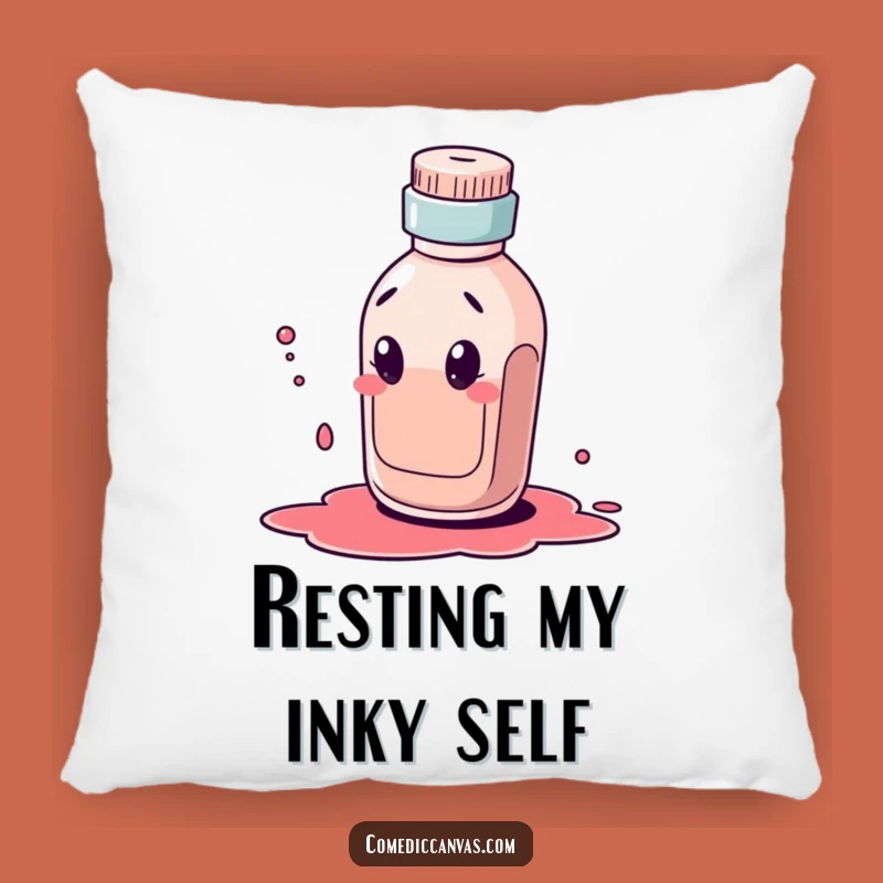 Funny Ink Bottle Character Pillow: Cozy Up with Artistic Comfort