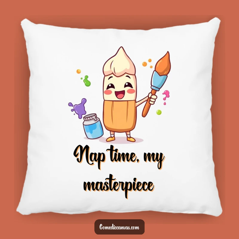 Funny Paintbrush Juggling Pillow - Cozy Comfort & Hilarious Art Accent
