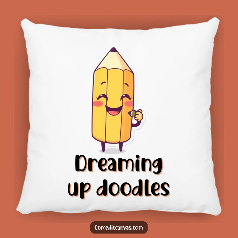Funny Pencil Sketch Pillow - Comfy Cushion & Hilarious Art Accent