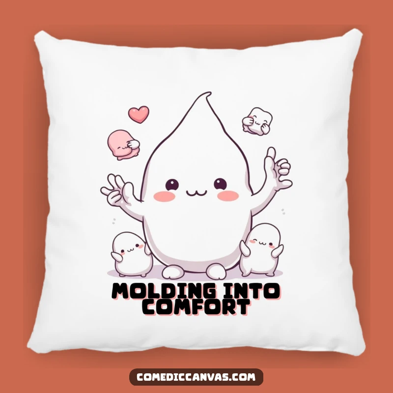 Funny Playful Clay Blob Pillow - Soft, Comfy, Hilarious Art Lover Gift