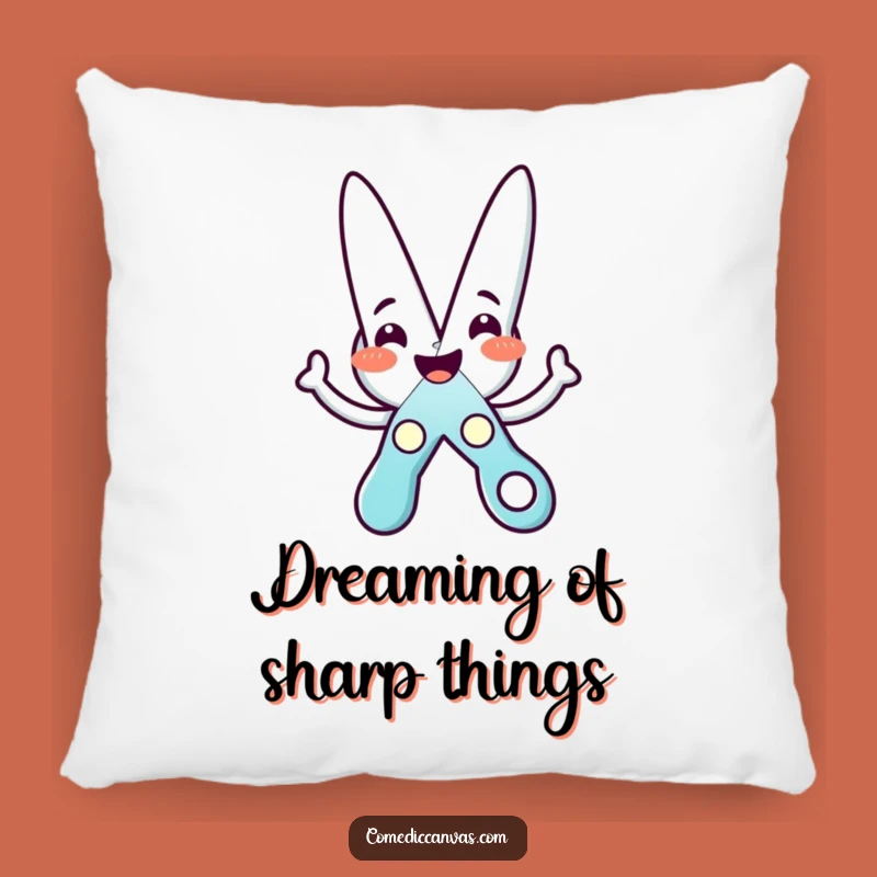 Funny Scissors Star Pillow: Cozy Character Cushion for Craft Spaces and Happy Homes