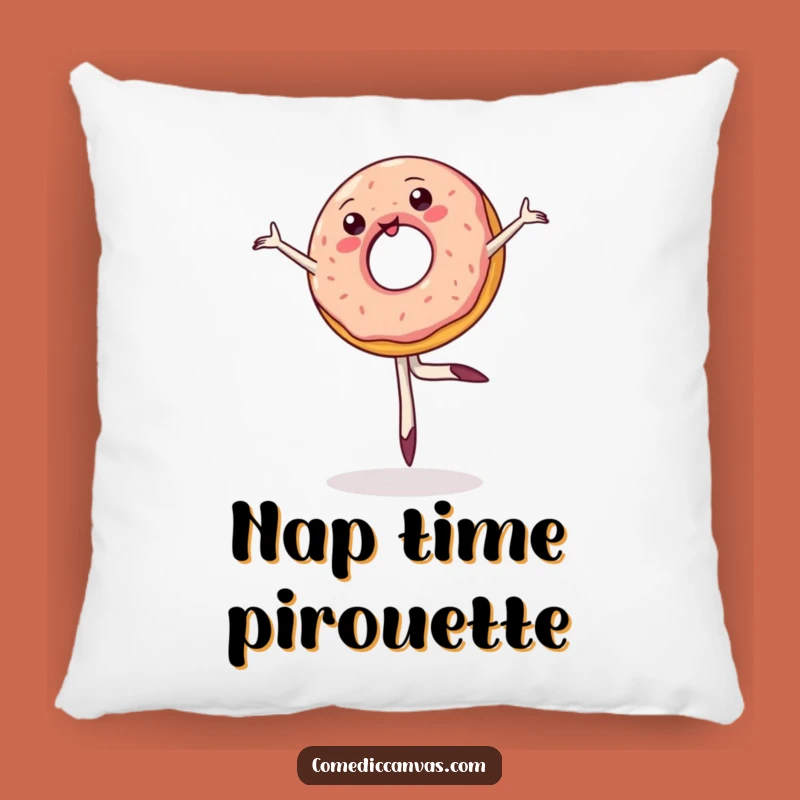 Funny Donut Ballet Pillow: Cozy & Hilarious Cushion for Sweet Dreams