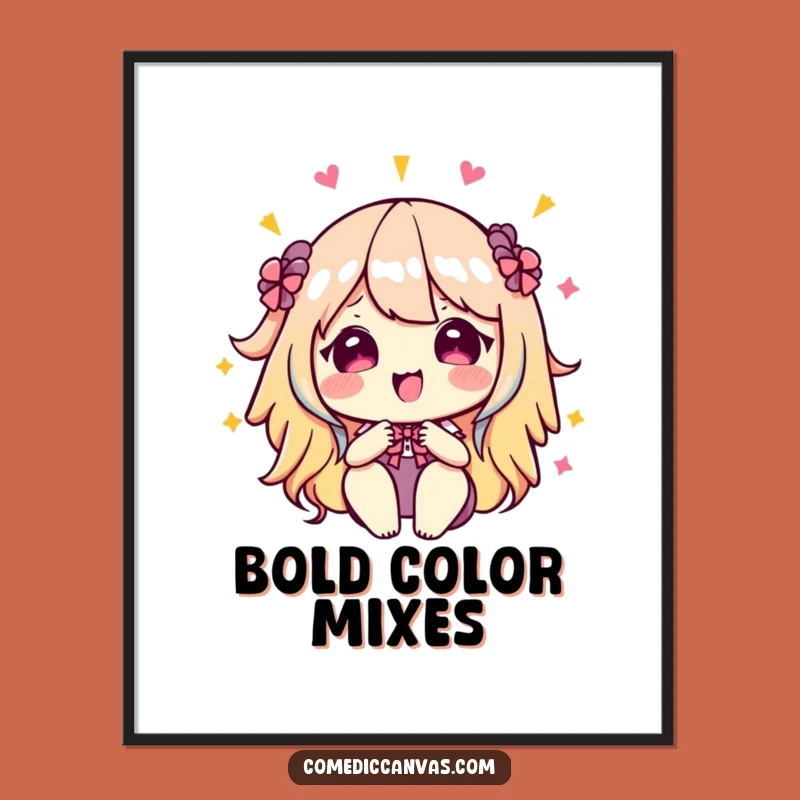 Funny Kawaii Palette Digital Art: Instant Color Joy - Perfect Funny Gift!