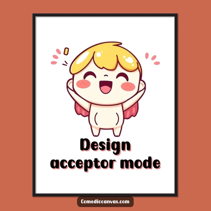 Funny Art Paper Digital Print: Cheerful Design Acceptance Art