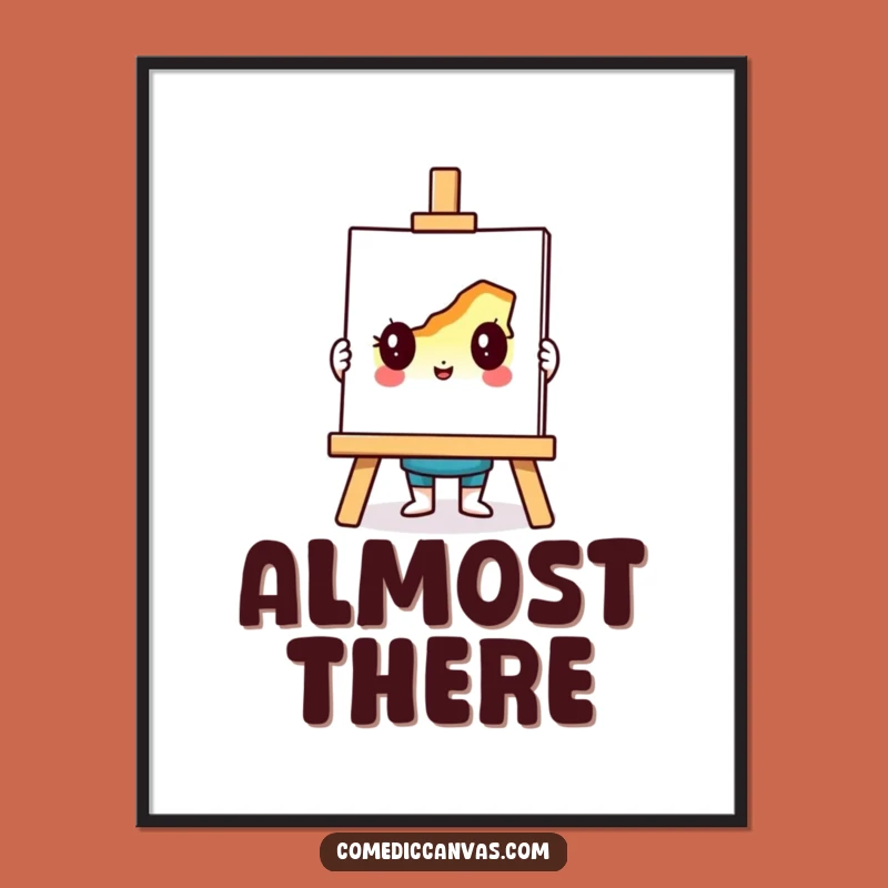 Funny Artist Easel Digital Art: Instant Creative Wall Decor