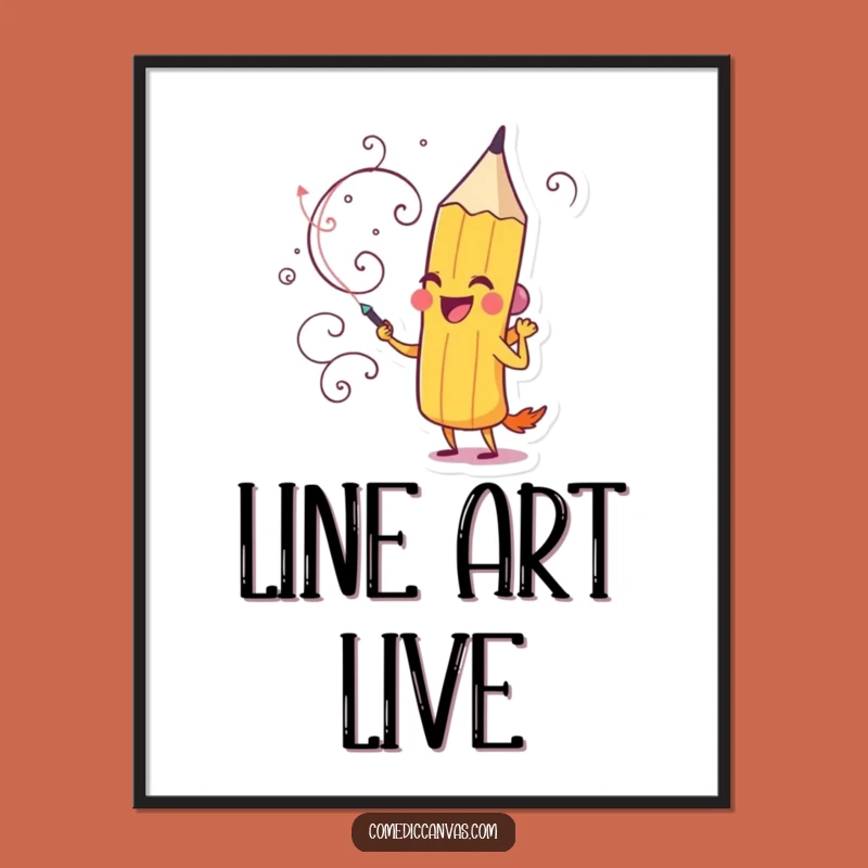 Funny Pencil Digital Art: Whimsical Swirls for Instant Creative Decor