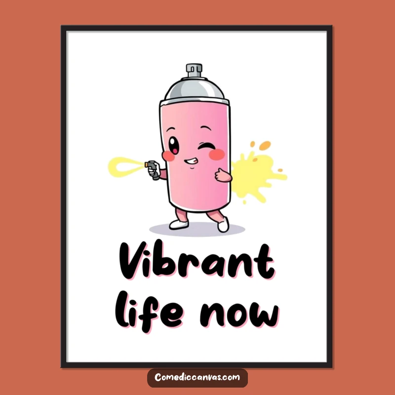 Funny Spray Paint Can Trail Digital Art - Artistic Decor Gift