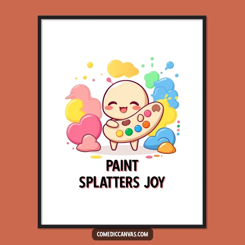Funny Palette Paint Digital Art - Instant Vibrant Wall Decor Gift