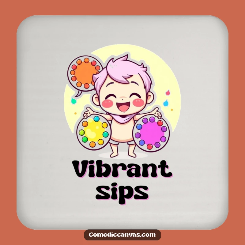 Funny Artist Coasters - Juggling Colors to Protect Your Surfaces Gift