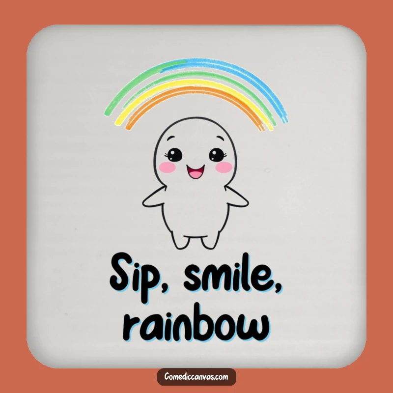 Funny Crayon Rainbow Coaster Set - Protect Surfaces with Cheerful Art