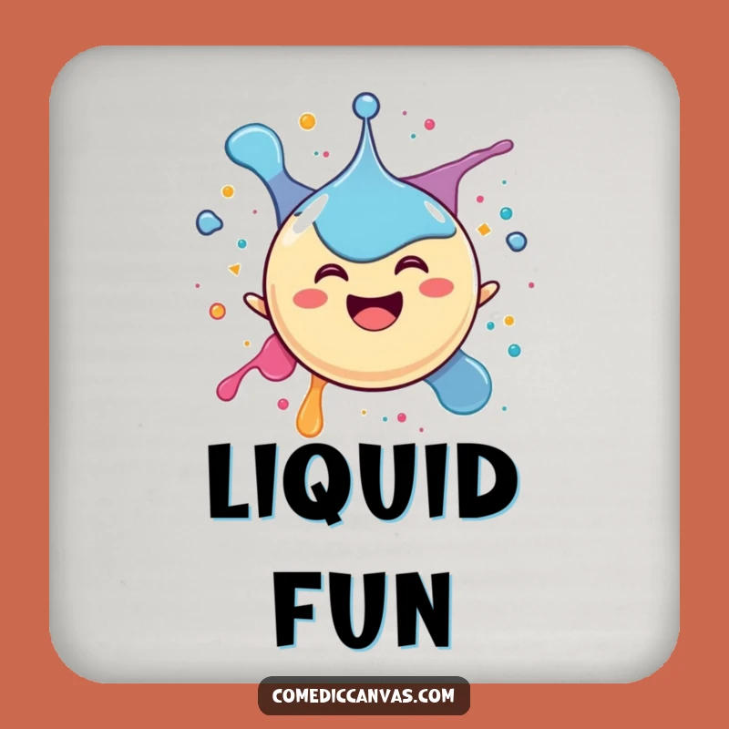 Funny Ink Splat Coaster: Protect Surfaces with this Happy Drop's Humor