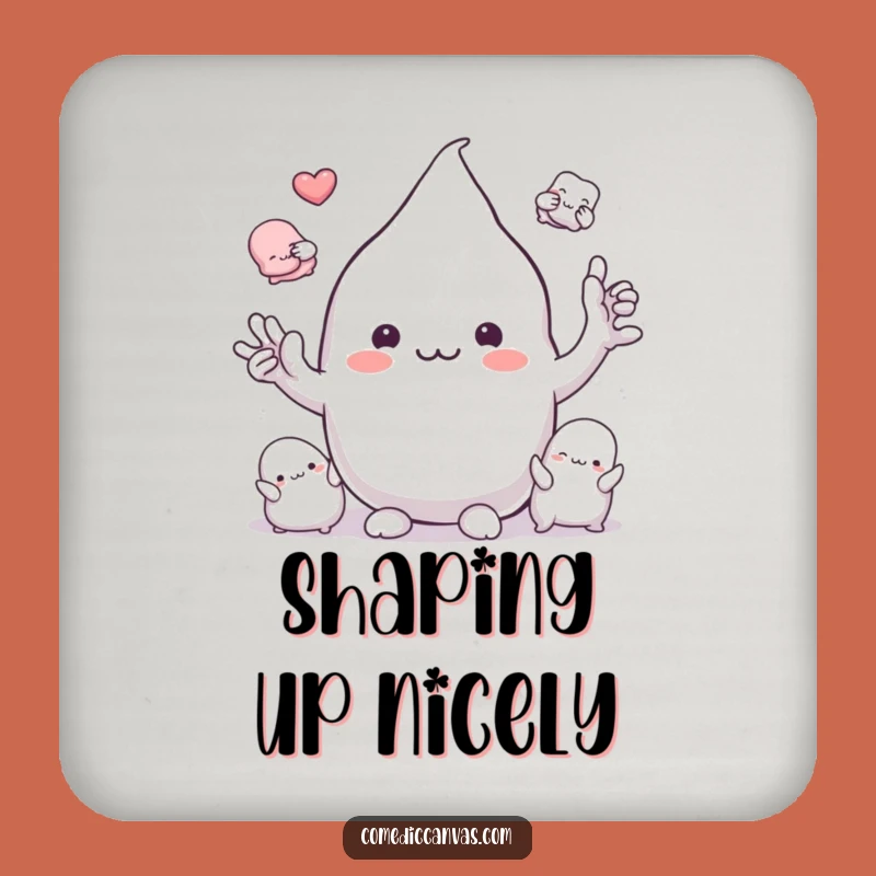 Funny Playful Clay Blob Coaster Set - Protect Surfaces with Artistic Humor