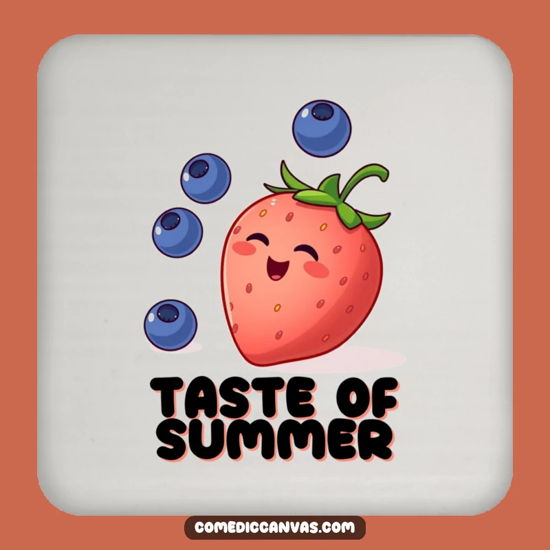 Funny Strawberry Juggling Coaster: Protect Surfaces with Fruity Art