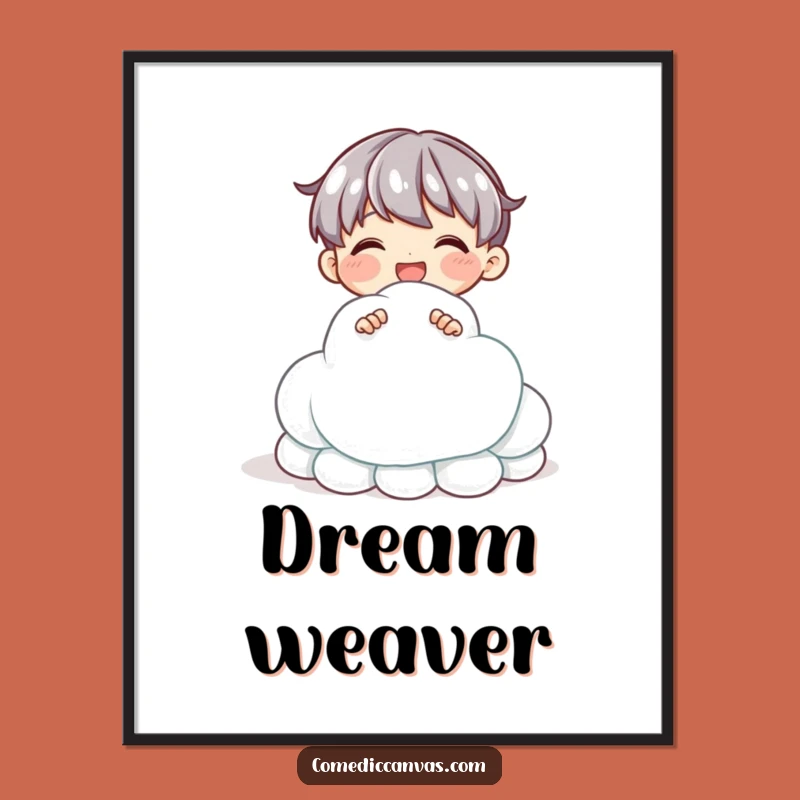 Funny Cloud Sculpting Poster: Adorn Your Walls with Artful Humor