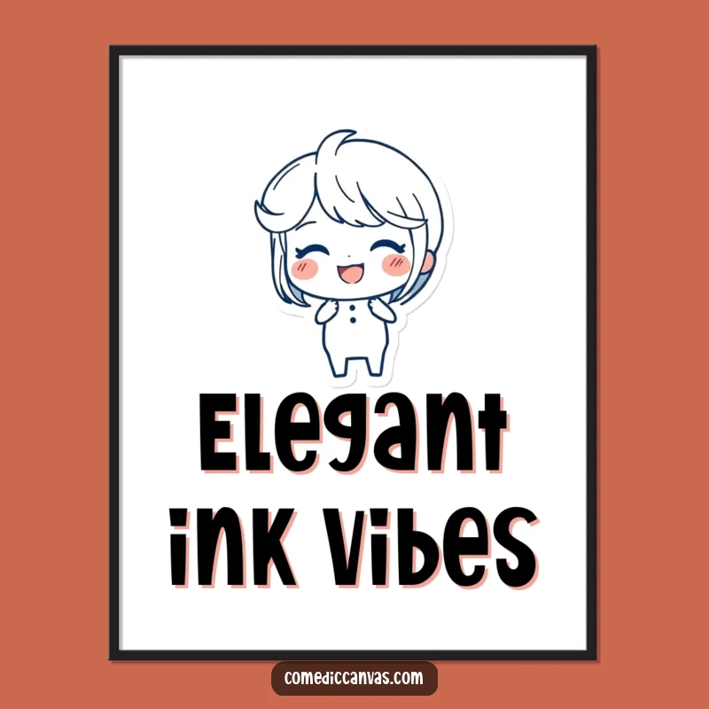 Funny Ink Pen Poster: Joyful Artist Strokes, Inspiring Funny Gift