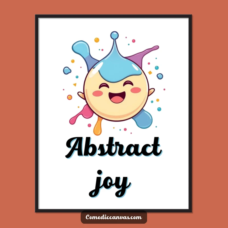 Funny Ink Splat Poster: Happy Drop's Joyous Funny Splatter Wall Art