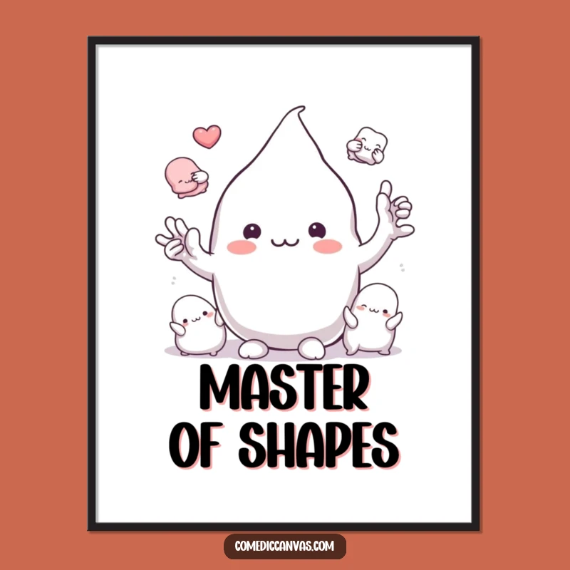 Funny Playful Clay Blob Poster - Vibrant, Humorous Art Print Gift