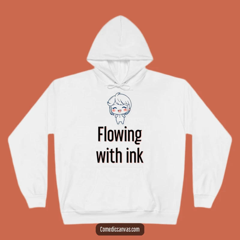 Funny Ink Pen Hoodie: Joyful Artist Strokes, Cozy Funny Gift