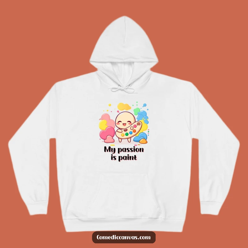 Funny Palette Paint Hoodie - Cozy & Hilarious Art Lover Gift