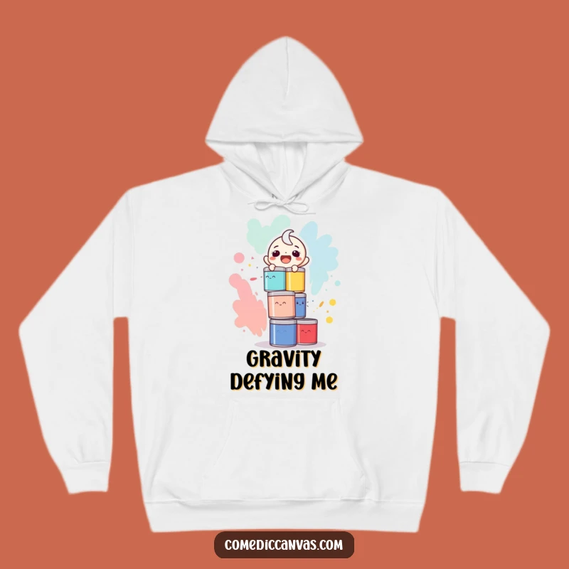 Funny Paint Can Balance Hoodie: Cozy Chaos, Ultimate Funny Gift