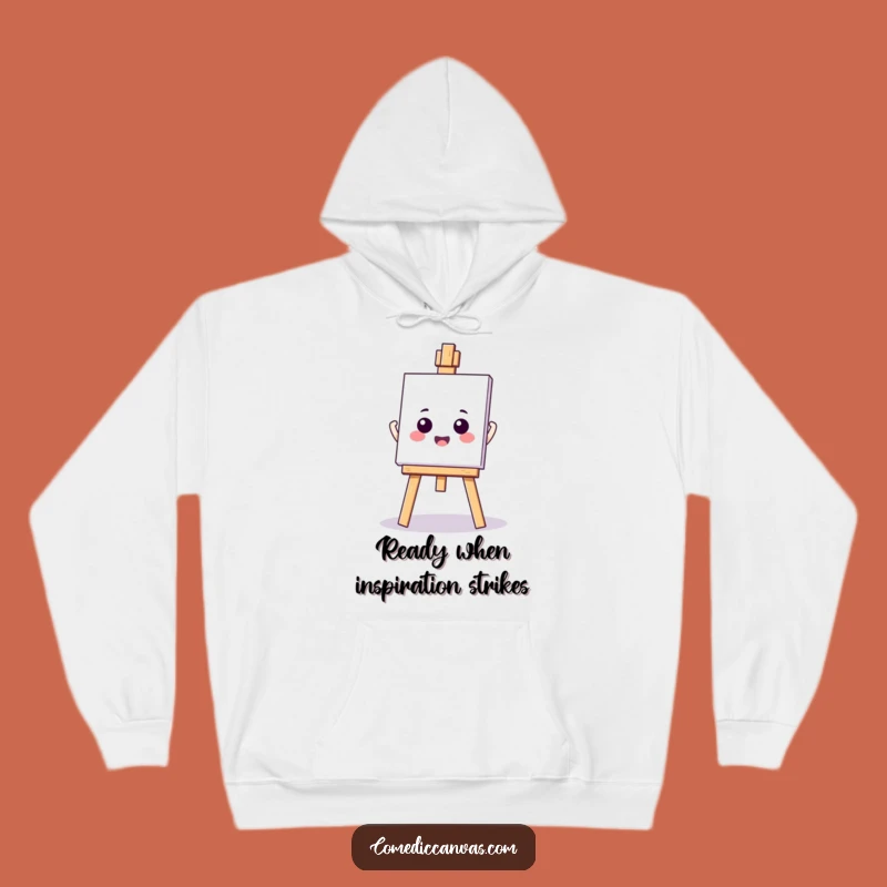 Funny Kawaii Easel Hoodie: Cozy Blank Canvas Sweatshirt, Perfect Funny Gift!