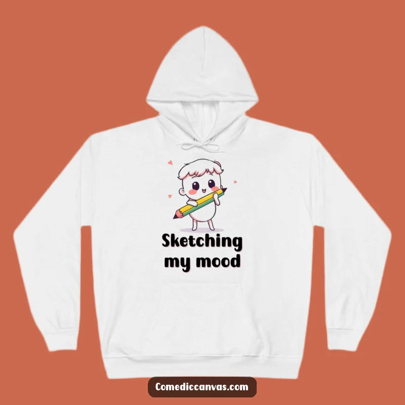 Funny Kawaii Pencil Hoodie: Cozy Sketch Sweatshirt, Perfect Funny Gift for Artists!