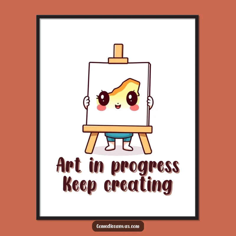 Funny Free Printable Easel Wall Art: Quirky Art Lover Gift, Downloadable Decor