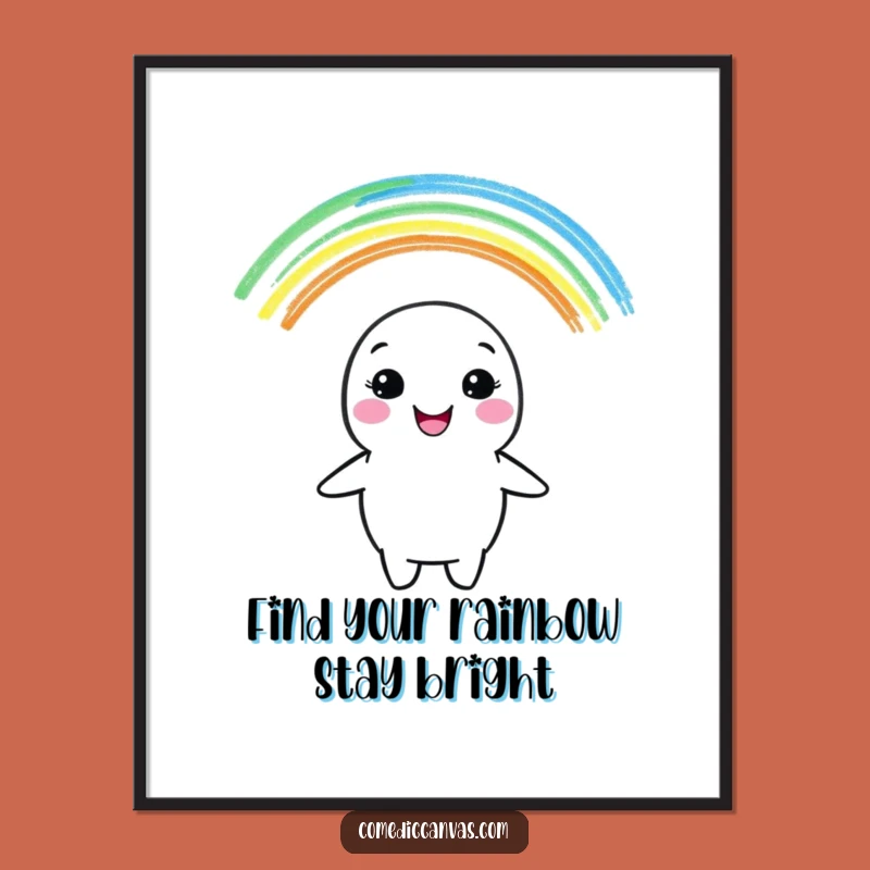 Free Printable Wall Art: Crayon Rainbow Character Funny DIY Downloadable Decor