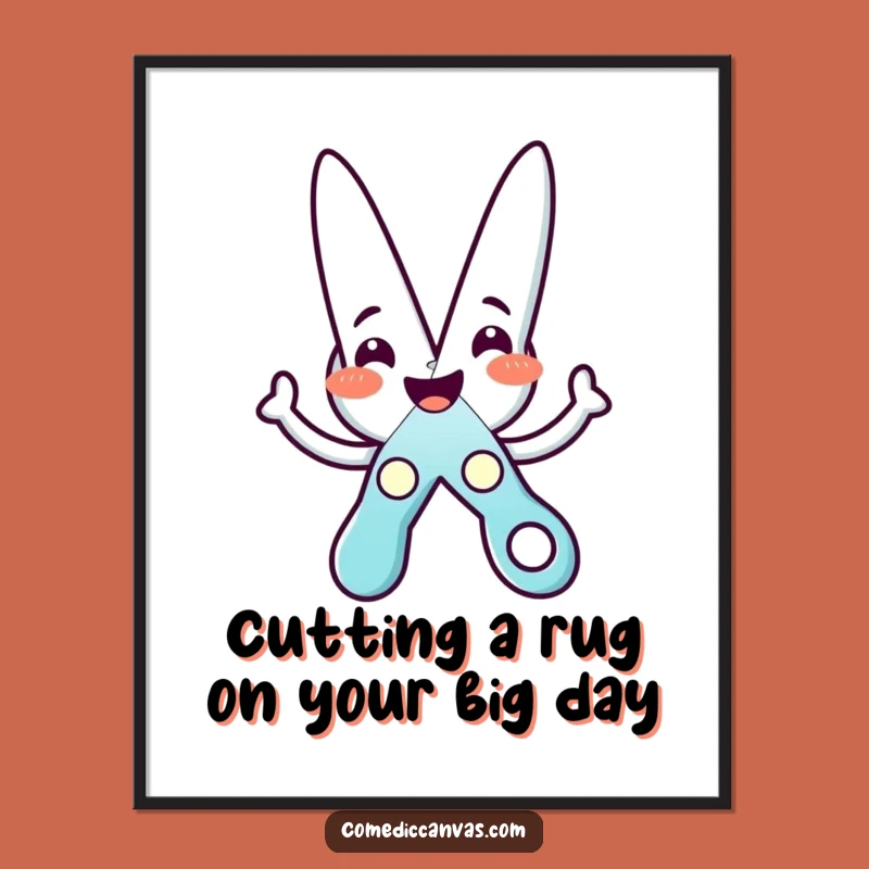 Free Printable Wall Art: Funny Scissors Cutting Star, Hilarious Downloadable Home Decor Gift