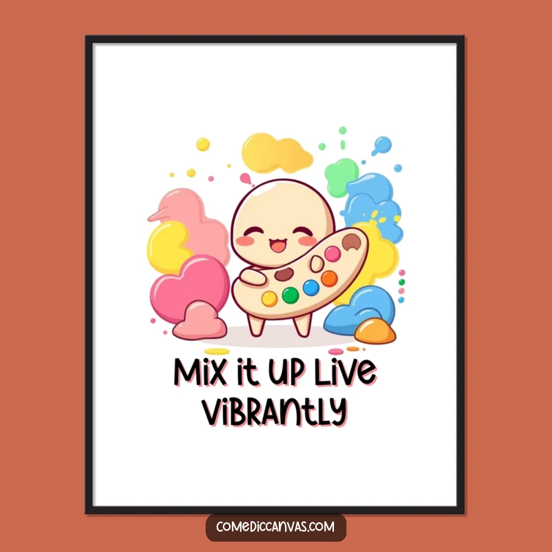 Free Printable Wall Art: Giggling Palette Character Funny DIY Downloadable Decor